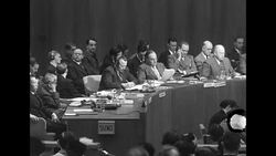 US Ambassador to the United Nations Warren Austin speaks during Security Council session News Clip