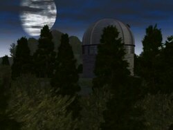 Observatory in the forrest. Stock Footage