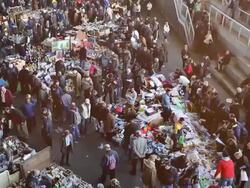 Flea market Stock Footage