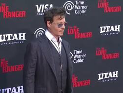 Johnny Depp at "The Lone Ranger" Los Angeles Premi Stock Footage