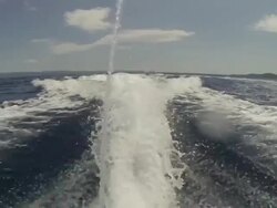 Rear view of a water surface behind Jet-Ski Stock Footage