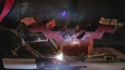 Welding process close up shot Stock Footage