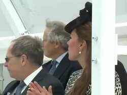 Catherine Duchess of Cambridge sitting at launch News Clip