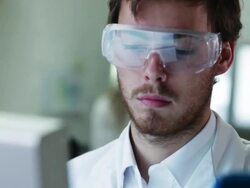 Information research worker Stock Footage