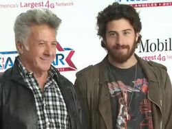 Dustin Hoffman (L) and Jake Hoffman at the T-Mobile Magenta Carpet At The 2011 NBA All-Star Game at Los Angeles CA. (Footage by WireImage Video/GettyImages) Stock Footage