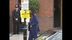 Brian May departing London Lighthouse News Clip