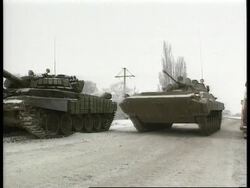 Chechnya - Russians Reinforce Troops Around Grozny News Clip