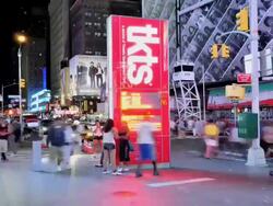 TIME LAPSE, People Traffic, Time Square, New York Stock Footage