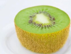 Close up of rotating kiwi fruit Stock Footage