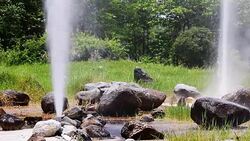 Hot Spring, San Kam Phaeng, Chiang Mai, Thailand Stock Footage