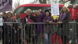 Westminster Women's Day Protest on Budget Day News Clip