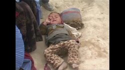 4:3 Women and children at scene land slide, comment from first vice president Instructional Video