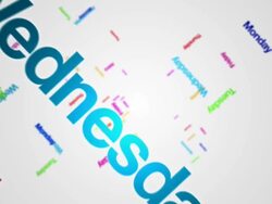 Days of the week graphic Stock Footage