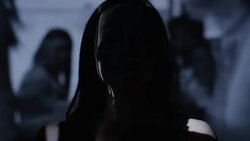 Low angle close up slow motion shot of projections on face of woman / Cedar Hills, Utah, United States Stock Footage