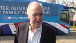 Michael Howard on the Tory campaign trail News Clip