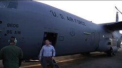 Two 2 US C130 planes with aid arrive at Djerba airport Instructional Video