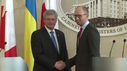 CLEAN : Canadas Harper says Putin hurt global security News Clip