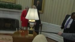 Theresa May and Donald Trump Pose in Oval Office 1 News Clip