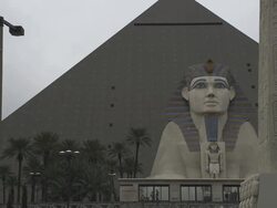 MS Shot of Luxor Casino Sphinx / Las Vegas, Nevada, United States Stock Footage