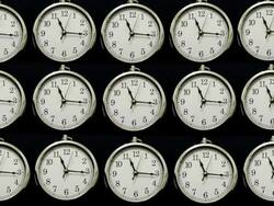Time lapse clocks with Time going Forwards then Backwards Stock Footage