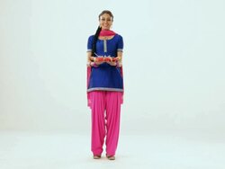 Portrait of a punjabi woman praying  Stock Footage