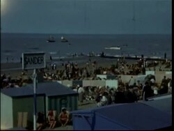 Blankenburg, Belgium, beach scenes procession of little children in traditional costumes and fancy dress, flower festival. Stock Footage