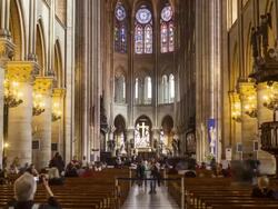 Notre Dame de Paris cathedral Stock Footage