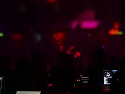 HD Disco Dancers Viewed from DJ Stand Stock Footage