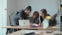 New business teamwork in the startup office Stock Footage