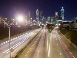 Timelapse view of traffic in Atlanta Stock Footage