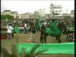 Thousands attend rally in memory of Sheik Ahmed Yassin News Clip