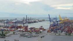 Container Cargo freight ship Stock Footage