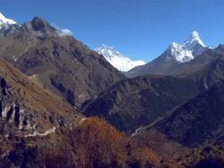 Himalayan peaks and valleys panorama. Stock Footage