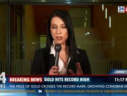 HD: Financial Journalist Reporting Live On Location Stock Footage