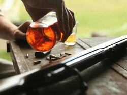 Guns and Alcohol Stock Footage