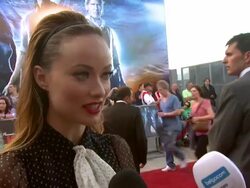 INTERVIEW Olivia Wilde on the Gaiety school of acting, going to plays, Ireland and more at the Cowboys & Aliens UK Premiere at London England. (Footage by WireImage Video/Getty Images Entertainment Video) Stock Footage