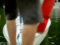 Walking On A Boat Stock Footage