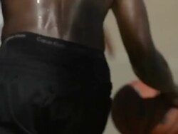 CU ECU R/F of basketball players and the ball as they play, dribble and pass the basketball. Stock Footage