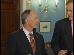 Irish FM Dermot Ahern, and Gerry Adams, in US News Clip