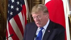 Trump praises Japan and stands with it against NKorea "menance" News Clip