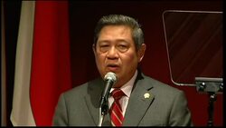 Indonesian president visits Tokyo; edit of university speech News Clip