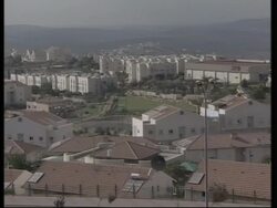 Security fence being built dividing the West Bank and Israel News Clip