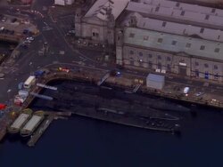 AERIAL, Her Majesty's Naval Base, Devonport, Plymouth, England Stock Footage