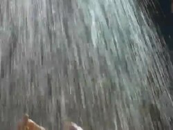 Woman take a shower in bathroom Stock Footage