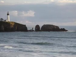 Oregon Coast lighthouse Stock Footage