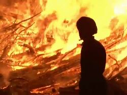 PAL: Firefighter At Work Stock Footage