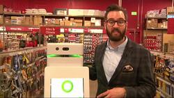 Retail robots assisting shoppers in California Instructional Video