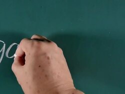Handwriting on blackboard Stock Footage