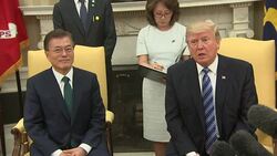 Trump Talks NKorea Nuclear Threat With SKorea News Clip