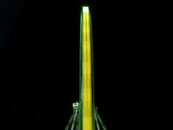 W/S Big wheel in funfair, night, light trails Stock Footage